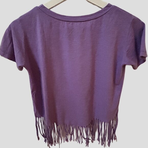 LIFE CLOTHING CO PURPLE FRINGED TOP SIZE S - Picture 7 of 7